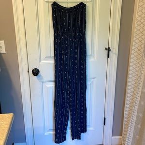 Strapless navy pant jumpsuit
